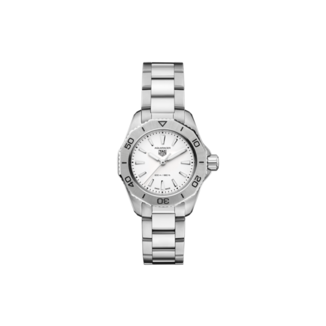 TAG Heuer  Aquaracer Professional 200 Quartz Watch with White Dial 0