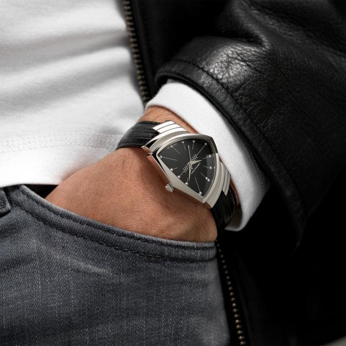 Hamilton Ventura Quartz Watch with Black Dial 4