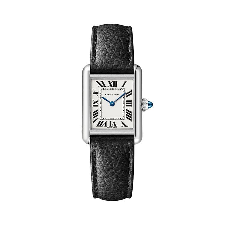 Cartier Tank Must Watch with Black Calfskin Strap, small model 0