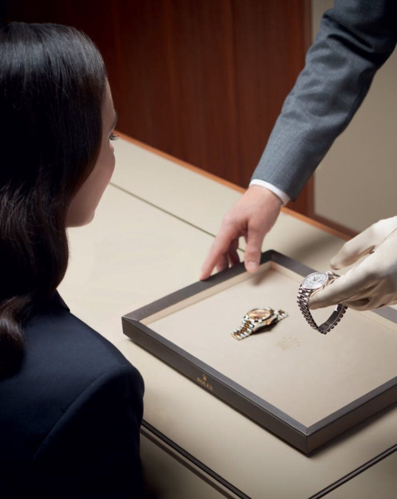 Photo of a Rolex watch presentation